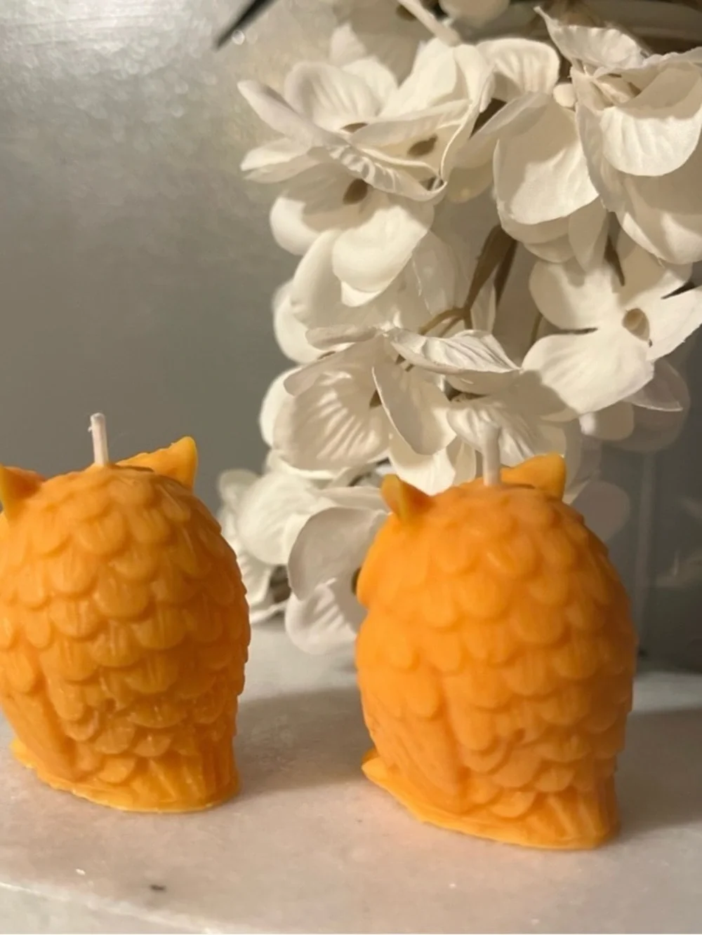 Handcrafted Owl Candle Set  - Pumpkin Spice